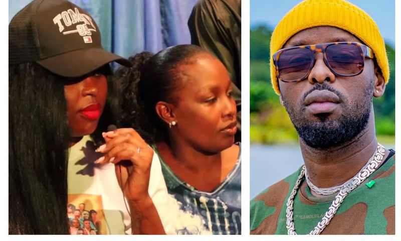 Singer Rema Namakula at her friend Eva Namulondo's press conference, refused to answer questions about Eddy Kenzo's Federation