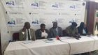 Kirenga (middle) with other officials during the press conference at Jinja City Hall