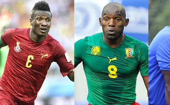 Asamoah Gyan, Geremi Sorele and Odartey Lamptey