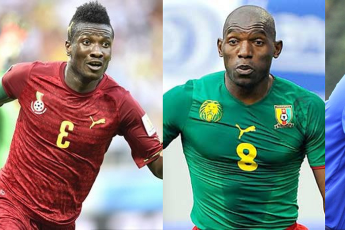 Asamoah Gyan, Geremi Sorele and Odartey Lamptey
