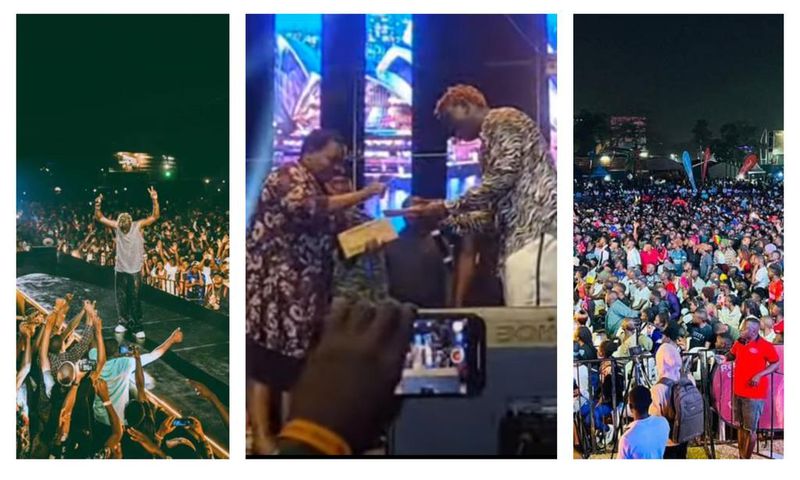 Prime Minister Robinah Nabbanja dolled out cash to Gravity Omutujju