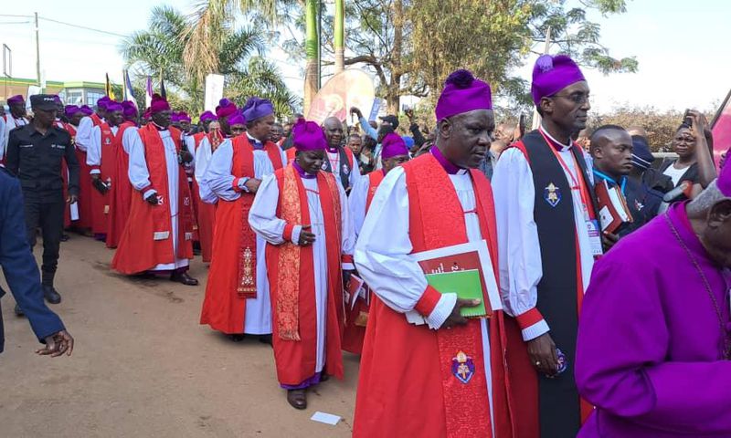 Church of Uganda bishops in their regalia