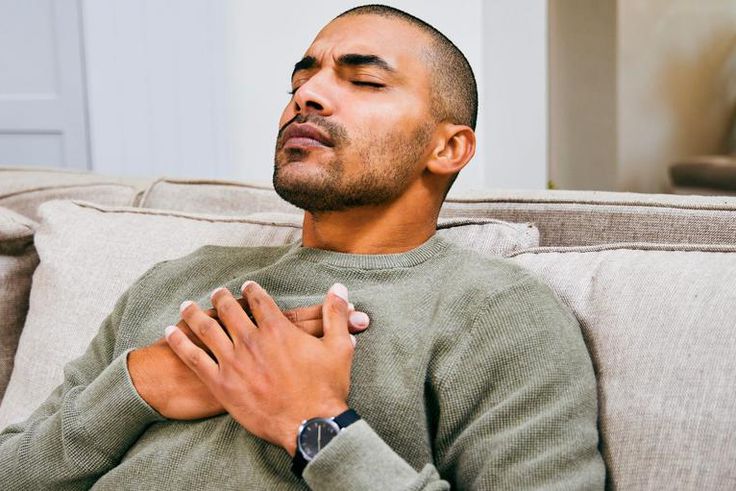 If you're under age 45 and don't have any risk factors for heart disease, your chest pain is more likely due to anxiety or a panic attack.Moyo Studio/Getty Images