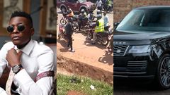 Jose Chameleone, screengrab from the video and a Google image of a Range Rover