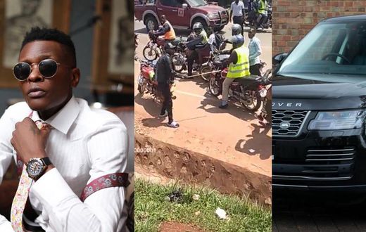 Jose Chameleone, screengrab from the video and a Google image of a Range Rover
