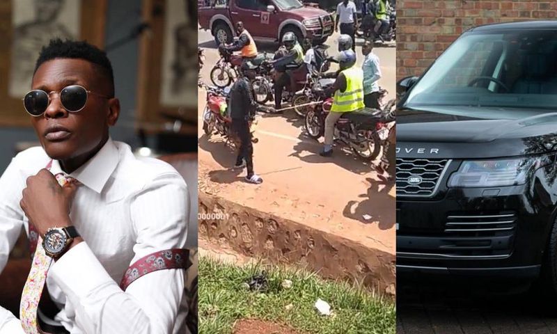 Jose Chameleone, screengrab from the video and a Google image of a Range Rover