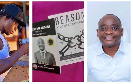 Hamis Kiggundu donated copies of his self-help books to Alien Skin