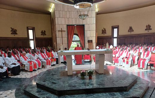 Eucharistic Celebration was presided over by H.E. Cardinal Francis Arinze, with H.E. Archbishop Fortunatus Nwachukwu also in attendance
