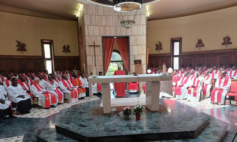 Eucharistic Celebration was presided over by H.E. Cardinal Francis Arinze, with H.E. Archbishop Fortunatus Nwachukwu also in attendance