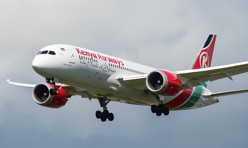 File image of a Kenya Airways plane
