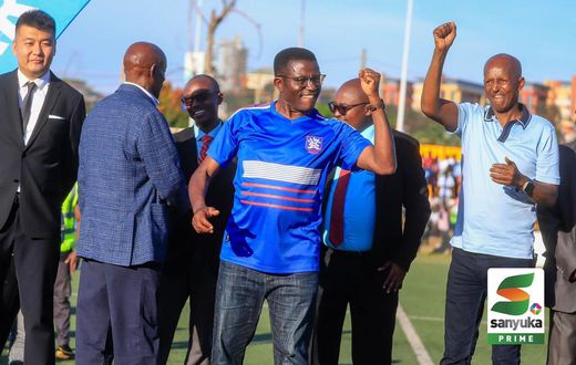 Katikkiro Owek. Peter Mayiga celebrates SC Villas triumph in the Startimes Uganda Premier League