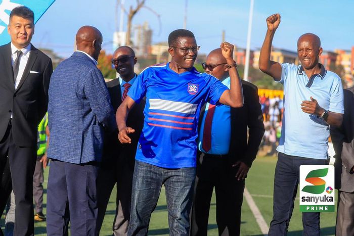 Katikkiro Owek. Peter Mayiga celebrates SC Villas triumph in the Startimes Uganda Premier League