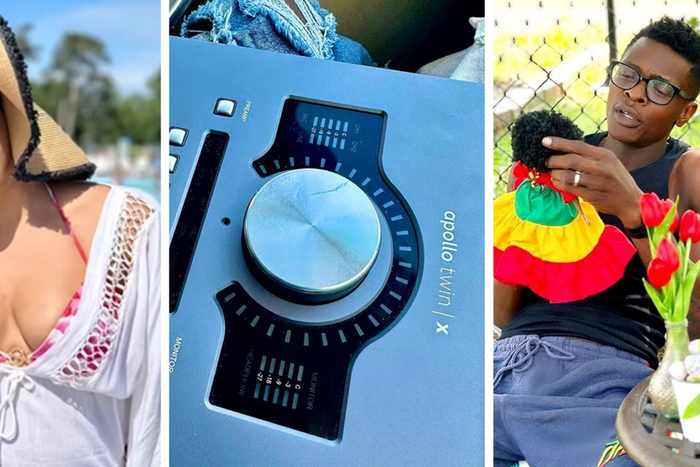 Daniella gifts Chameleone expensive music gadget/Instagram