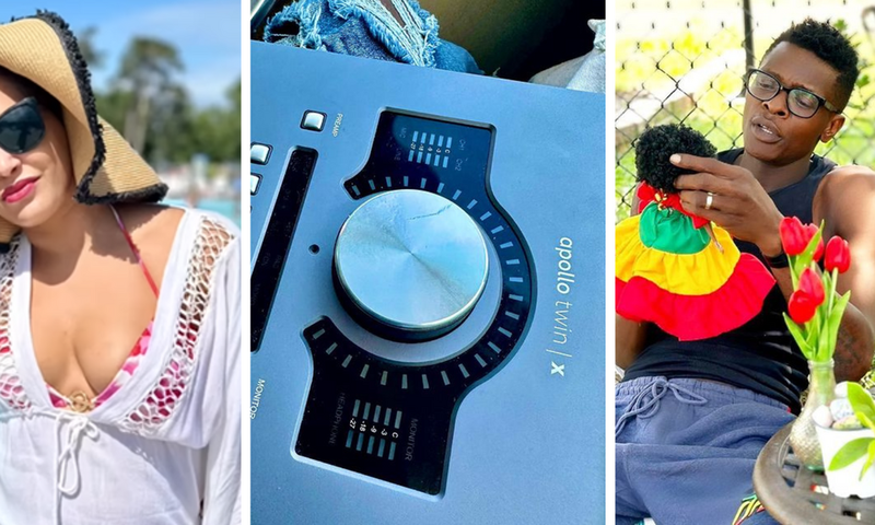 Daniella gifts Chameleone expensive music gadget/Instagram