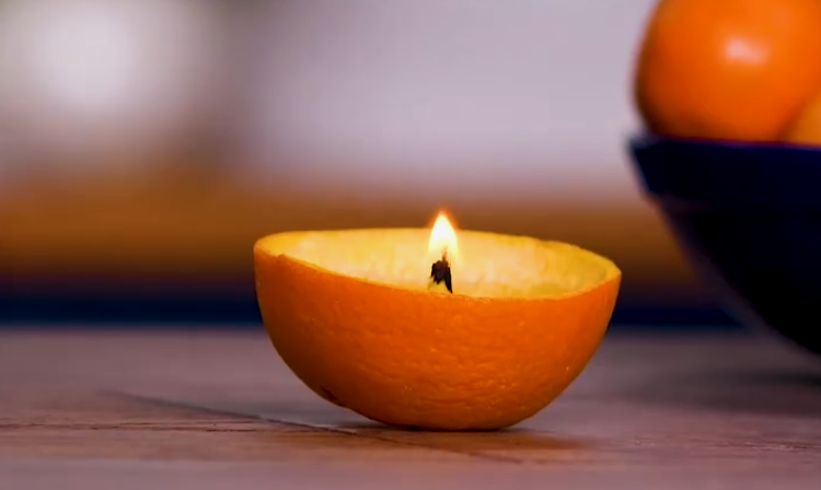 Air freshener from orange peelings