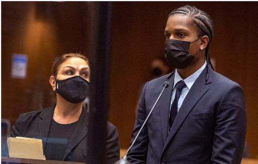 ASAP Rocky in the courtroom on Momday [Peoplemagazine]