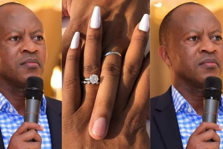 A collage of Frank Gashumba and fingers showing a wedding ring