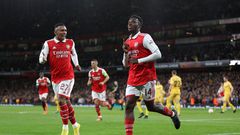 Eddie Nketiah opened the scoring for Arsenal in their win against Bodoe