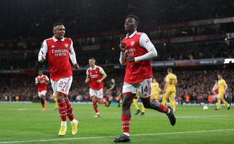 Eddie Nketiah opened the scoring for Arsenal in their win against Bodoe