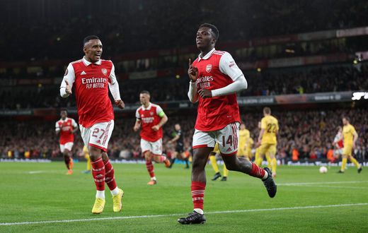 Eddie Nketiah opened the scoring for Arsenal in their win against Bodoe