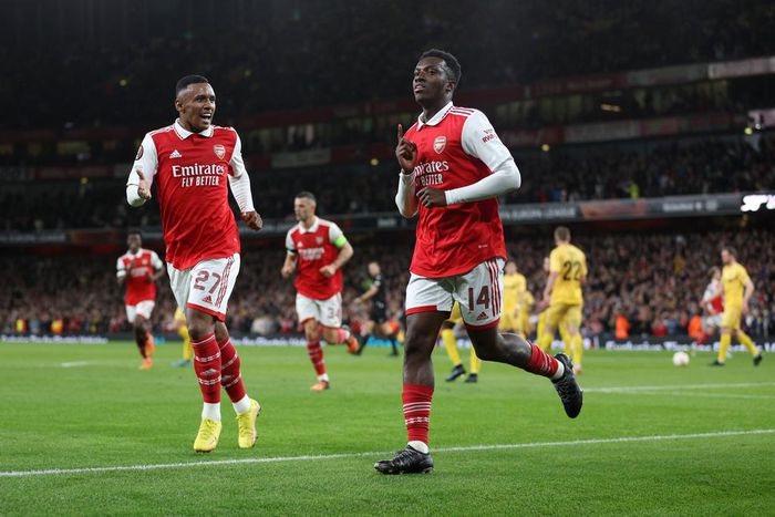 Eddie Nketiah opened the scoring for Arsenal in their win against Bodoe
