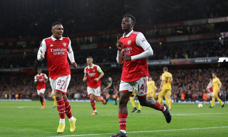 Eddie Nketiah opened the scoring for Arsenal in their win against Bodoe
