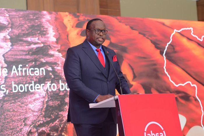 Absa Uganda Managing Director, Mumba Kalifungwa speaking at the Absa Africa Financial Markets Index Report launch.