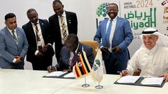 Matia Kasaija signed the loan deal on behalf of Uganda