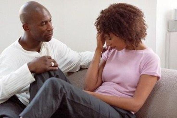 Unhappy couple