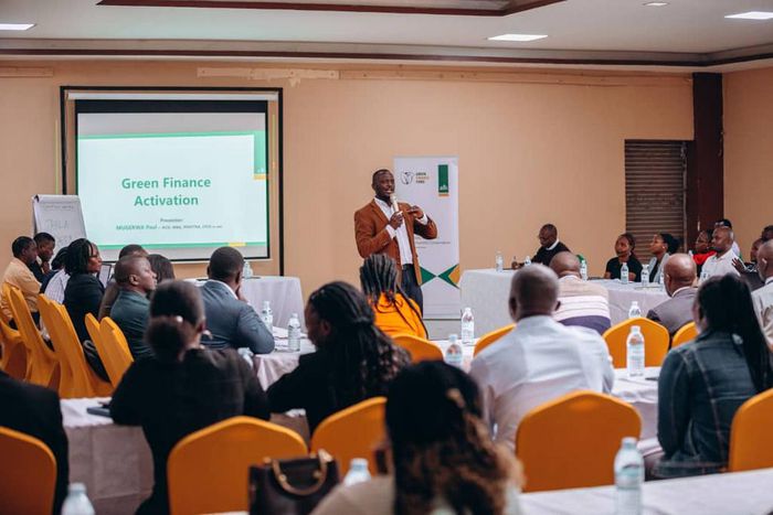 Some of the trainees during the training sessions