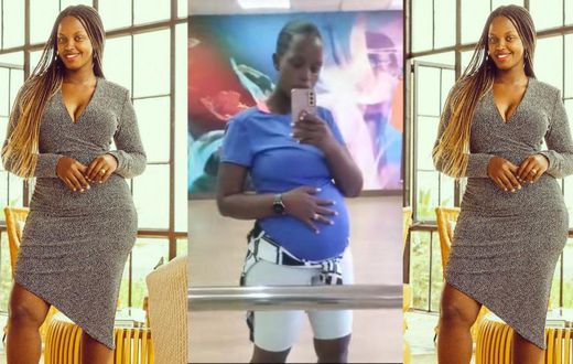 Flavia Tumusiime. In the middle is a screengrab from the video.