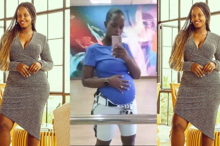 Flavia Tumusiime. In the middle is a screengrab from the video.