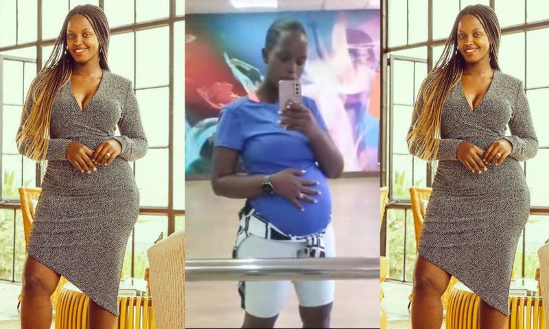 Flavia Tumusiime. In the middle is a screengrab from the video.