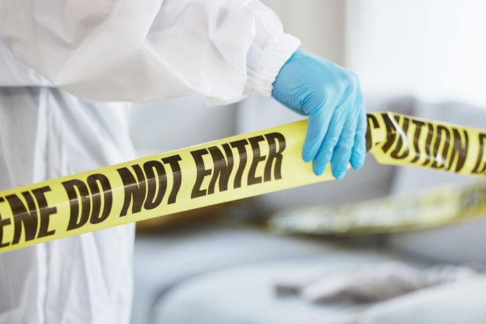 A stock image shows an investigator at a crime sceneJacob Wackerhausen/Getty Images