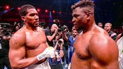 Anthony Joshua and Francis Ngannou [Twitter:@MichaelBensonn]