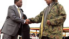 Museveni with Prof Bazeyo