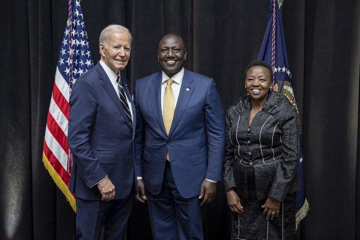 President William Ruto and his wife Mama Rachel Ruto with   US President Joe Biden in New York