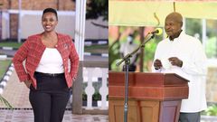 Irene Birungi Mugisha and President Yoweri Museveni