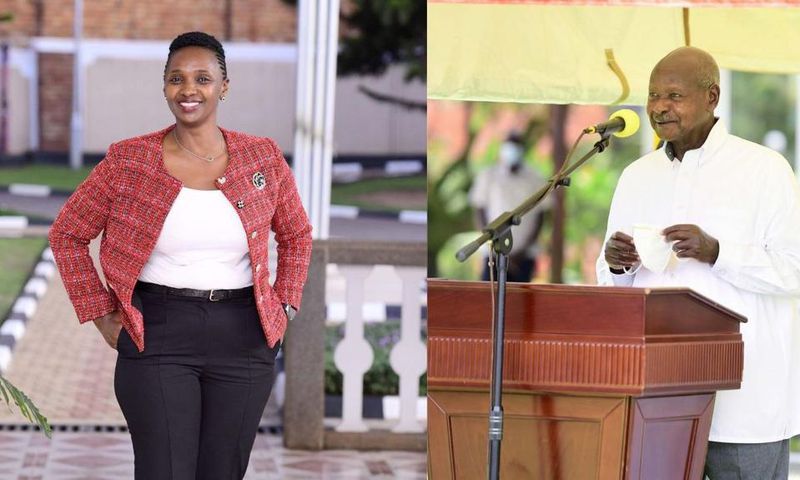 Irene Birungi Mugisha and President Yoweri Museveni
