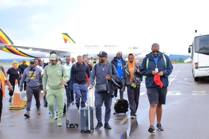 Boyz II Men jetted in on Sunday afternoon at Entebbe International Airport