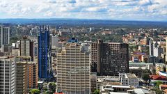 An aerial view of the Kenyan capital Nairobi