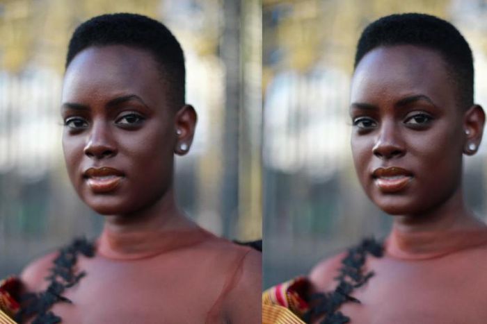 A collage of Bettinah Tianah made using a screengrab from the video