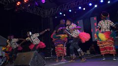 Traditional entertainers at the Kwegonza Avenue