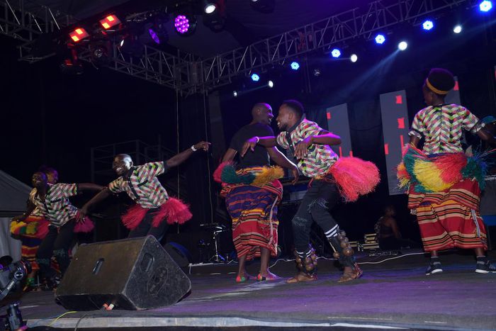 Traditional entertainers at the Kwegonza Avenue