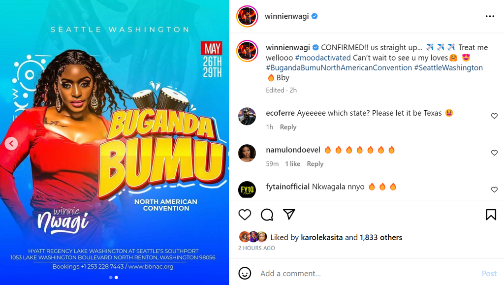 Winnie Nwagi steps on $531 flight to Washington after show cancel scare