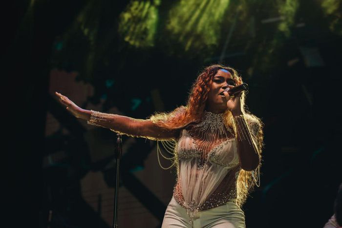 Juliana Kanyomozi performing at Kampala Serena Hotel