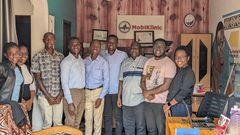 Ddembe and his team at the MobiKlinic