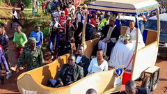 The Busoga royal wedding carriage was built in the shape of the boat