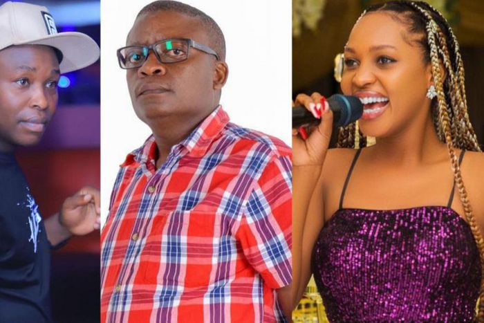 Manager Roger, Eddie Sendi and Spice Diana