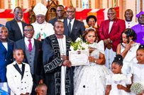 Katikkiro Charles Peter Mayiga attended the church wedding